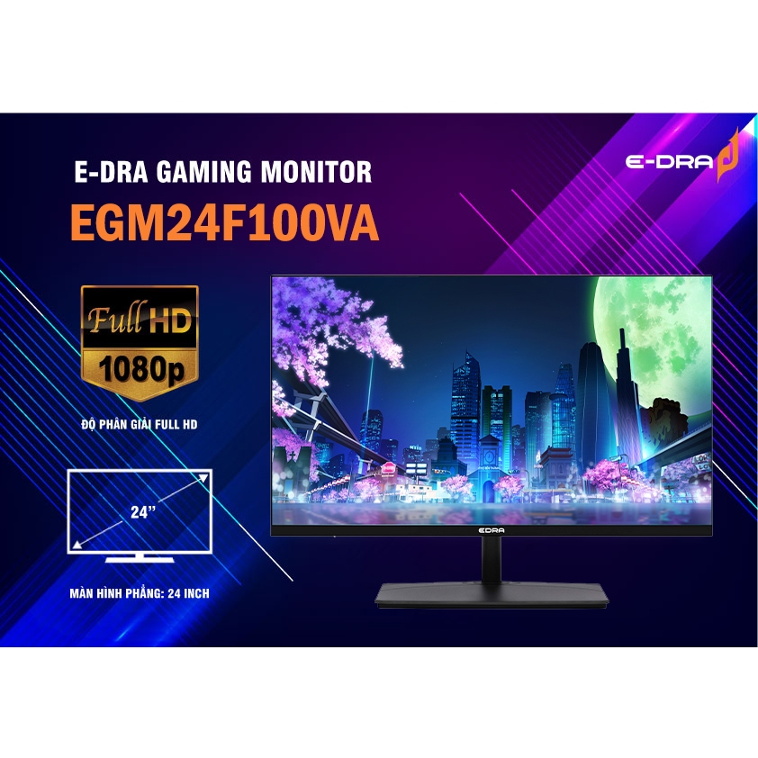 Màn hình gaming, màn hình máy tính chơi game E-Dra EGM24F100VA Full HD - màn hình 24 inch - Tần số 100Hz - Chính hãng | BigBuy360 - bigbuy360.vn