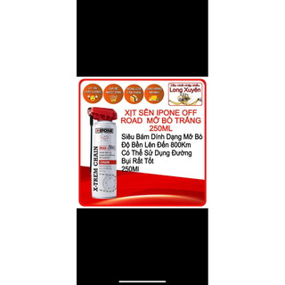 Xịt sên Ipone Road 250ml ( dạng mỡ bò trắng) độ bền cho 800km
