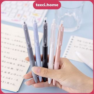 Bút Bi Gel Nước Mực Đen Dáng Béo Cute Màu Trơn Có Đệm Tay TEECI Y028