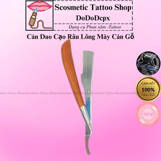 Cán dao cạo râu Barber , dao cạo Barber lông mặt mày cán gỗ thay lưỡi cao cấp