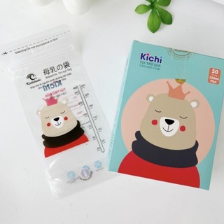 Hộp 50 Túi Trữ Sữa Cảm Biến Nhiệt Kichilachi 100ml - 250ml (1 Hộp 5 Mẫu)