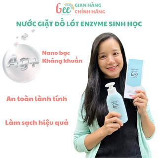 Nước giặt đồ lót Gee với enzym sinh học, nano bạc kháng khuẩn, 95% chiết xuất tự nhiên làm sạch, khử mùi hiệu quả, 350ml