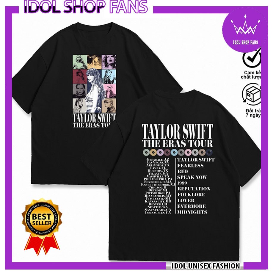 Áo thun Taylor Swift The Eras Tour, áo thun ca sĩ Taylor 2 mặt Album 1989