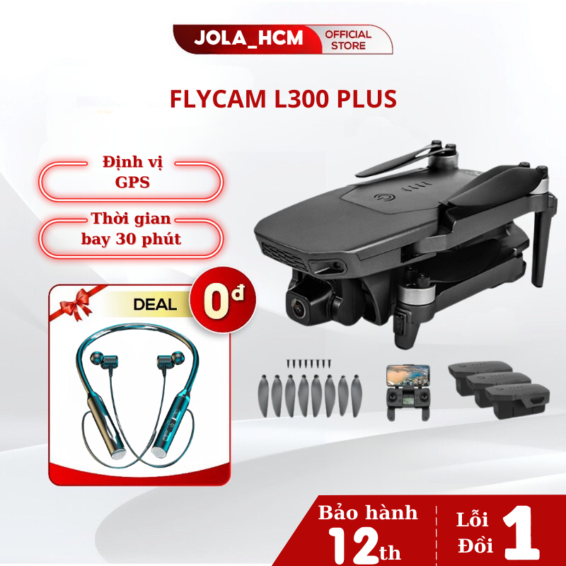 Flycam L300 Pro động cơ không chổi than, flycam có gps máy bay chụp ảnh chất lượng cao, chống rung tuổi thọ pin lớn