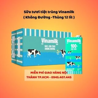 Thùng 12 hộp Sữa Tươi tiệt trùng Vinamilk 1lit