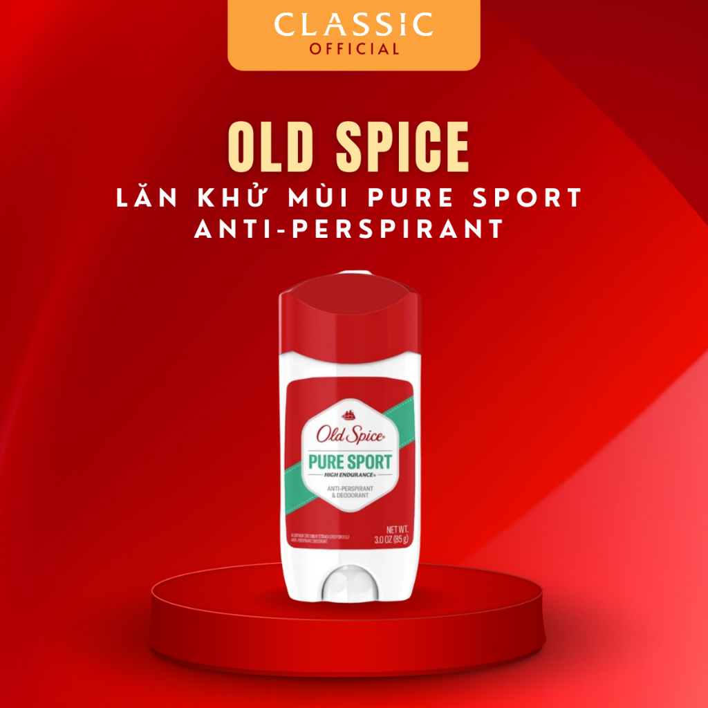 Lăn khử mùi Old Spice Pure Sport Antiperspirant Deodorant 85g