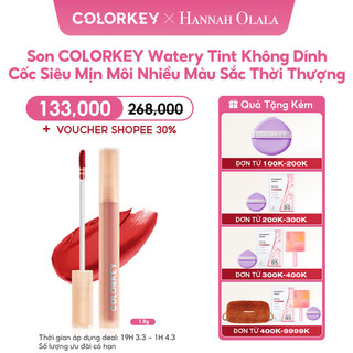  Son COLORKEY Watery Tint Không Dính Cốc Siêu Mịn Môi Nhiều Màu Sắc Thời Thượng 1.8g