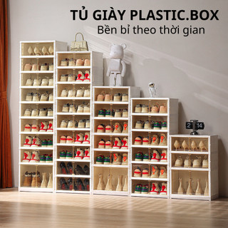 Tủ giày gấp gọn 6 tầng chất liệu nhựa ABS cao cấp, Kệ giày, Hộp giày đa năng tiện lợi (HK20) (HK35)