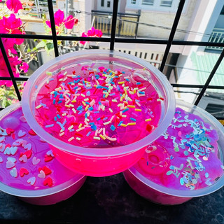 Combo 3 hũ slime theo màu, slime mây slime basic slime trong, slime xả stress