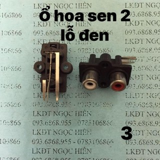 3 ổ hoa sen 2 lỗ đen