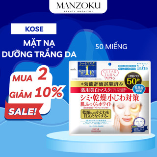 Mặt nạ dưỡng trắng da kose nhật bản clear turn 50 miếng - bahachiha