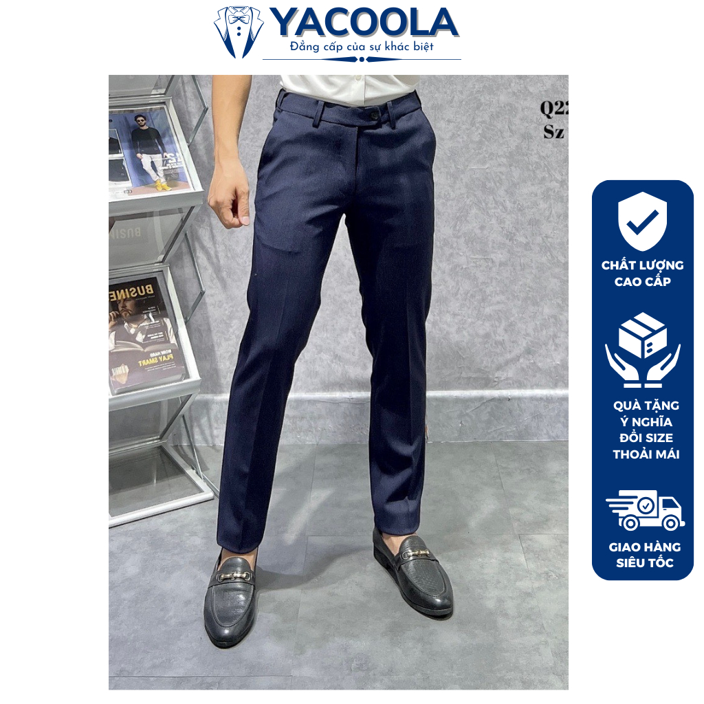 Quần tây nam công sở cao cấp phom đẹp dày dặn ống đứng trẻ trung Yacoola YH4-2230  Quần âu nam cao c