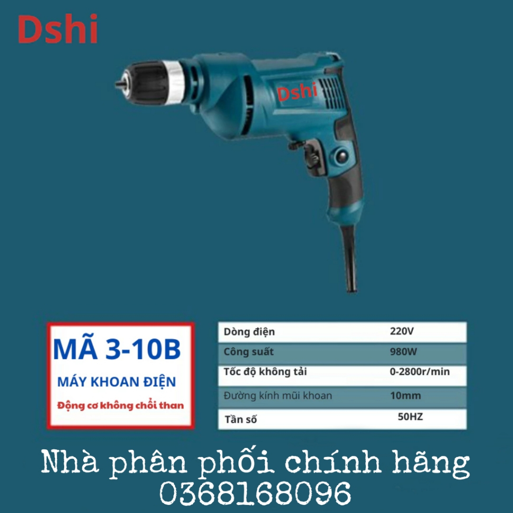 Máy khoan điện cầm tay Dshi 3-10B chính hãng - Dụng cụ sửa chữa chăm sóc nhà cửa thông minh tiện lợi