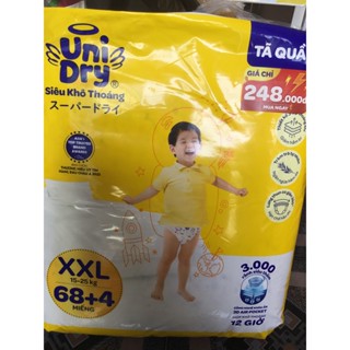 Mới -  Tặng Thêm 4 Miếng Bên Trong - (XXL) Tã Quần UniDry XXL68 Siêu Khô Thoáng Cho Bé Từ 15-25kg