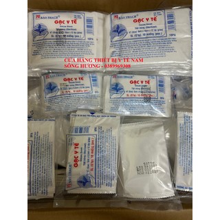 ✅ Băng gạc y tế tiệt trùng Bảo Thạch gói 10 miếng 12 lớp,Gạc y tế tiệt trùng Bảo Thạch 5cmx6.5cm, 8cmx10cm