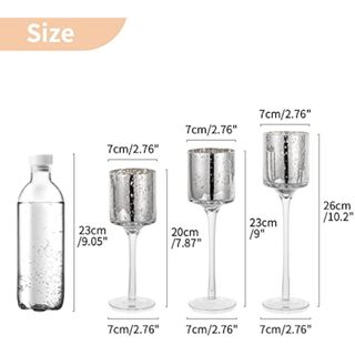 Bộ 3 chiếc cốc đựng nến thủy tính trang trí