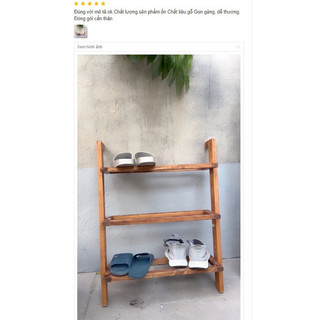 Kệ giày dép gỗ tự nhiên