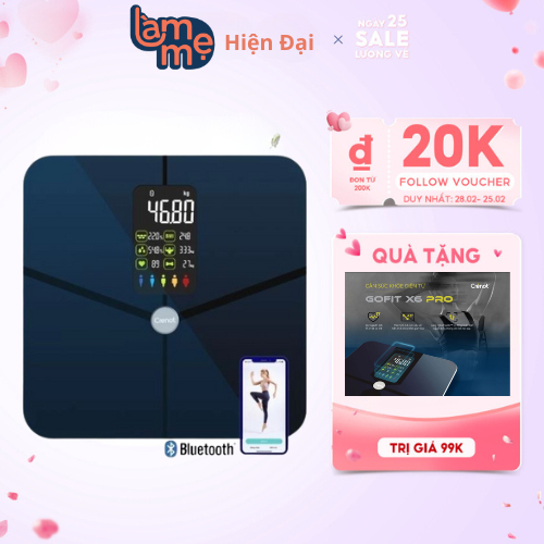 Cân điện tử sức khoẻ cao cấp Crenot Gofit X6 PRO phân tích lượng mỡ béo thông minh máy đo chỉ số cơ thể body fat scale