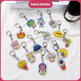 Móc Treo Chìa Khóa Móc Cài Áo Acrylic Balo Phụ Kiện Sticker Túi Xách Móc Khóa Kim Loại Hình Universe TEECI C010
