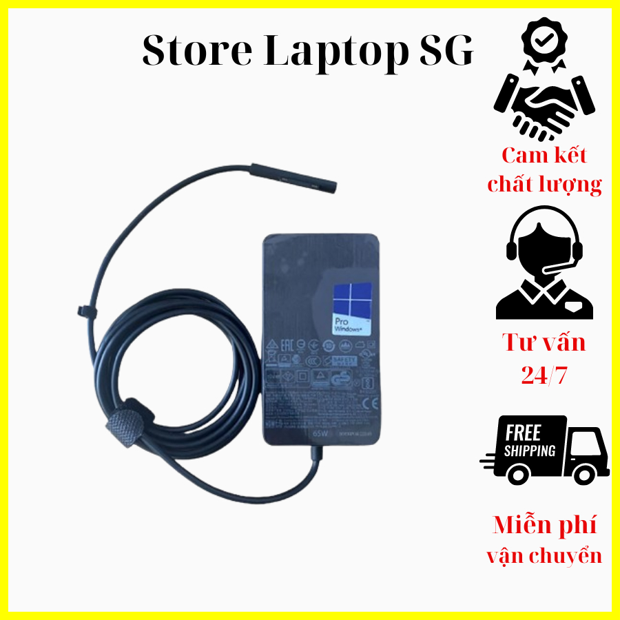 Sạc Zin Surface pro 3 4 5 6 7 8 65w 15v 4a surface book surface Laptop 1 2 3 New 100% Bảo Hành 12 Tháng 1 Đổi 1