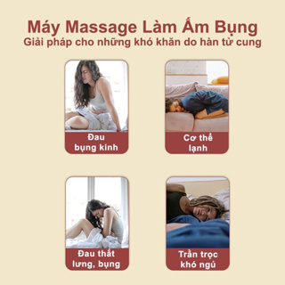 Máy massage chườm ấm giảm đau bụng kinh, Túi làm ấm bụng tử cung cho phụ nữ