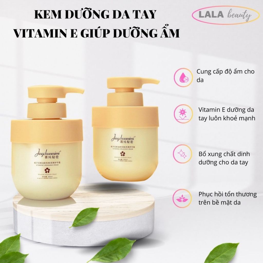 Kem Dưỡng Da Tay JingChunMimi Chứa VitaminE Giúp-Dưỡng Ẩm Chống Khô Da Dung Tích 300ml