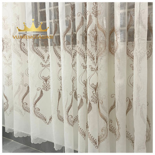 Rèm Voan trang trí cao cấp họa tiết thêu, chất liệu dày dặn trang trí cửa đi cửa chính decor phòng vuaremcuagiasi