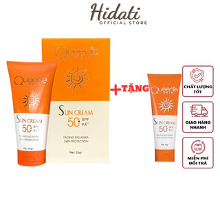 Kem Chống Nắng không bóng nhờn da mặt, bảo vệ da chống UVB UVA SPF50+ Queenie Skin