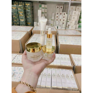 COMBO KEM SÂM VÀNG 4 MÓN (KEM NGÀY + KEM ĐÊM+ SERUM+ KEM CHỐNG NẮNG)