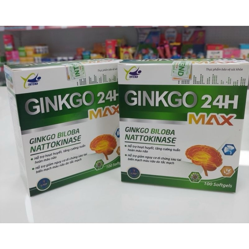 GINKGO 24H MAX hỗ trợ hoạt huyết, tăng cường lưu thông máu lên não