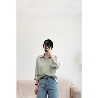 Áo sơ mi nữ dài tay cổ đức basic dễ phối đồ CALIE AS279 AS293
