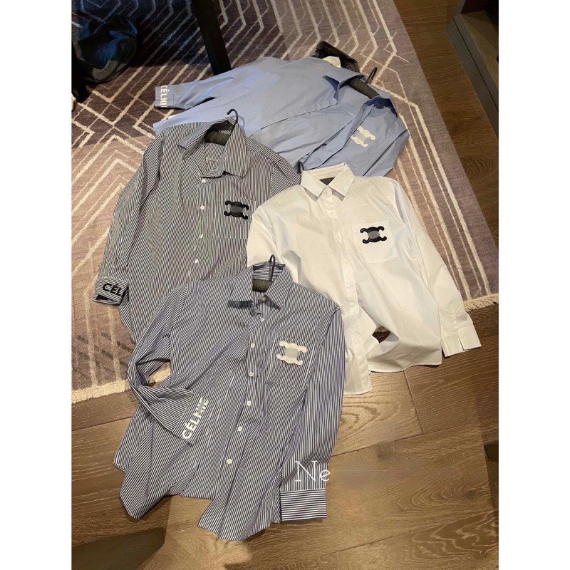 Sơ Mi Nữ, Áo Sơ Mi Ce.line Kẻ Sọc Form Rộng Unisex Hàng Đẹp | BigBuy360 - bigbuy360.vn