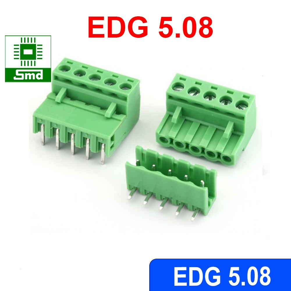 Cọc nguồn Cầu Đấu xanh 2EDG-5.08 Pluggable TERMINAL Block 5.08mm 2P 3P 4P 5P 6P 7P 8P Header cắm rút 2EDG 5.08mm,header