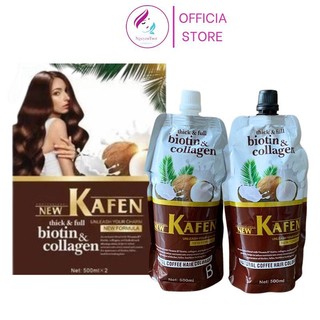 Thuốc nhuộm tóc phủ bạc thảo dược KAFEN Biotin & Collagen 500ml