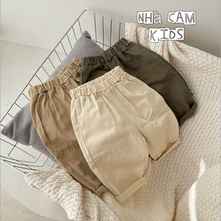 Quần kaki hàn quốc cho bé , quần kaki lửng form thụng 3 màu cho bé - nhà cam