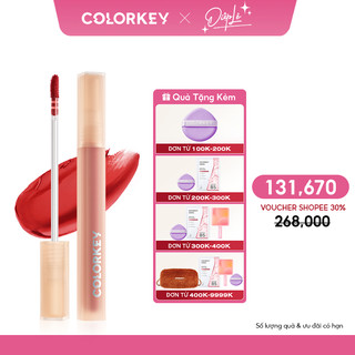  Son COLORKEY Watery Tint Không Dính Cốc Siêu Mịn Môi Nhiều Màu Sắc Thời Thượng 1.8g