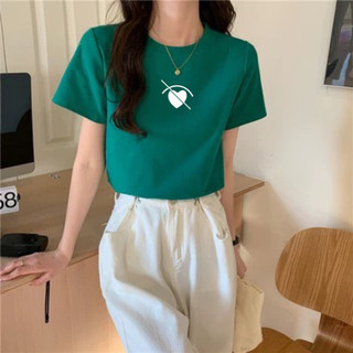 Áo phông nữ dáng rộng NA03 in hình tim Áo chất thun cotton Loza RT7056