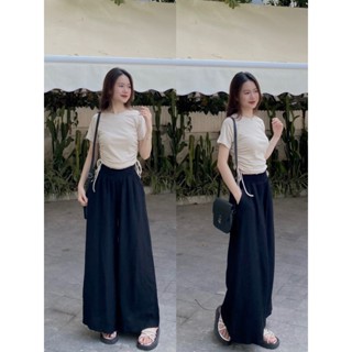 Xả kho - Áo thun nữ rút dây eo chất thun cotton co giãn dày dặn, áo kiểu nữ