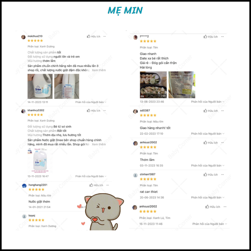 1 thùng 4 can nước giặt Dnee Thái Lan 3000ml