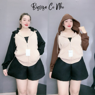  Áo Khoác Nữ Phom Rộng Bomber Mũ Trùm Vải Thun Gân Co Giãn Tránh Nắng  CÓ BIGSIZE  50-95kg - KHOAC3 