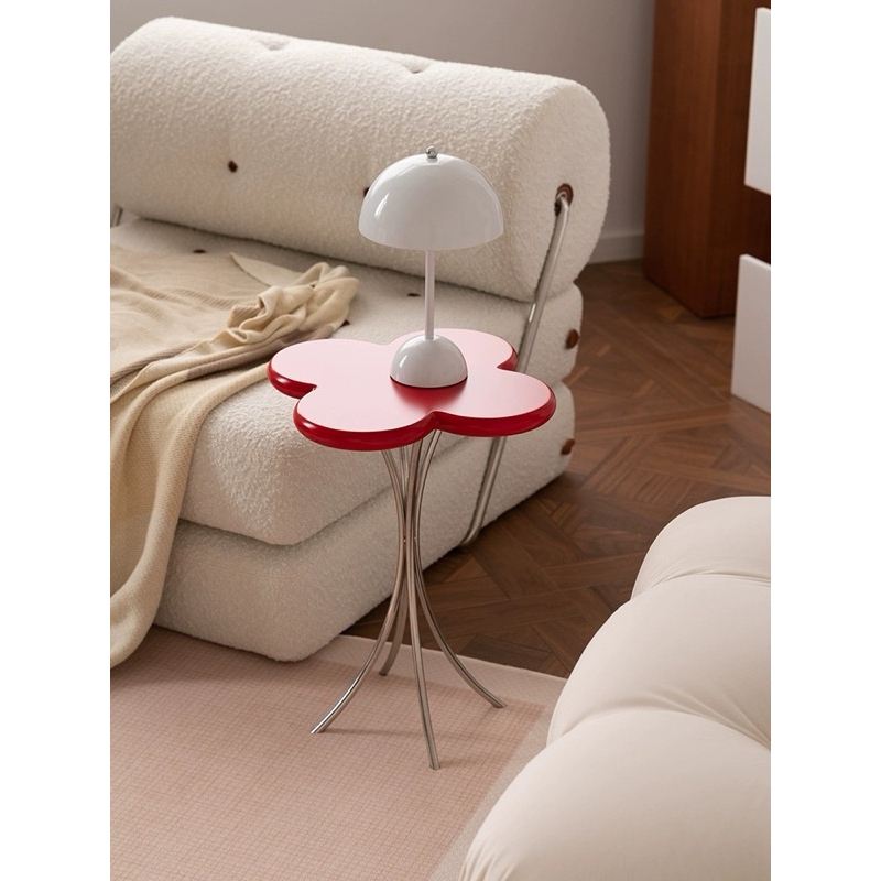 Bàn góc mini phòng khách, studio Flower Side Table - Bàn phụ 3 màu phong cách Minimalism