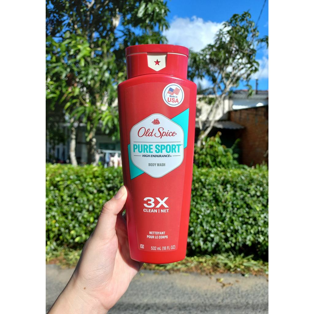 Sữa Tắm Old Spice Pure Sport 3X Clean Net Cho Nam Giới 532ML