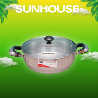 Nồi lẩu inox 26cm 1 đáy sunhouse shl26