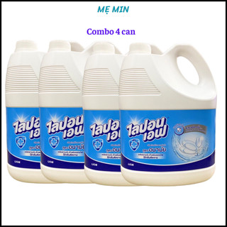 Combo 4 can Rửa chén thái lan 3600ml, Nước rửa chén không mùi Lipon Thái Lan 3600ml.