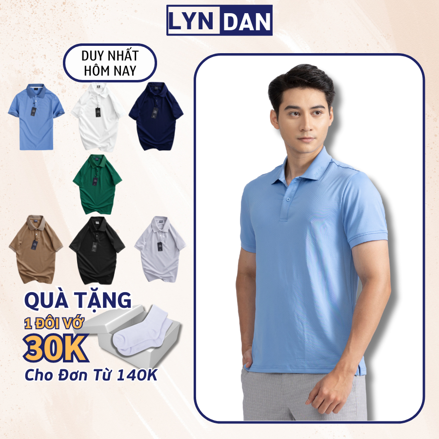 áo polo LYNDAN cao cấp, áo thun cotton tổ ong trơn cực đẹp siêu hot