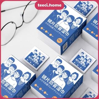 Set 2 Khăn Lau Kính Nano Khăn Giấy Chống Bám Hơi Nước Lau Kính Chống Mờ Sương Mồ Hôi Chống Nhờn TEECI S004