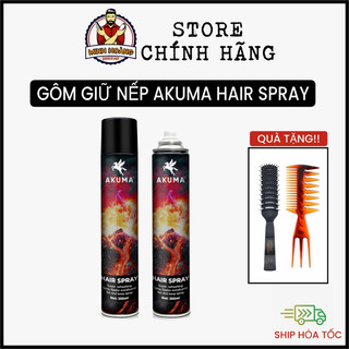 Gôm xịt giữ nếp akuma hair spray giữ phom tóc tốt.