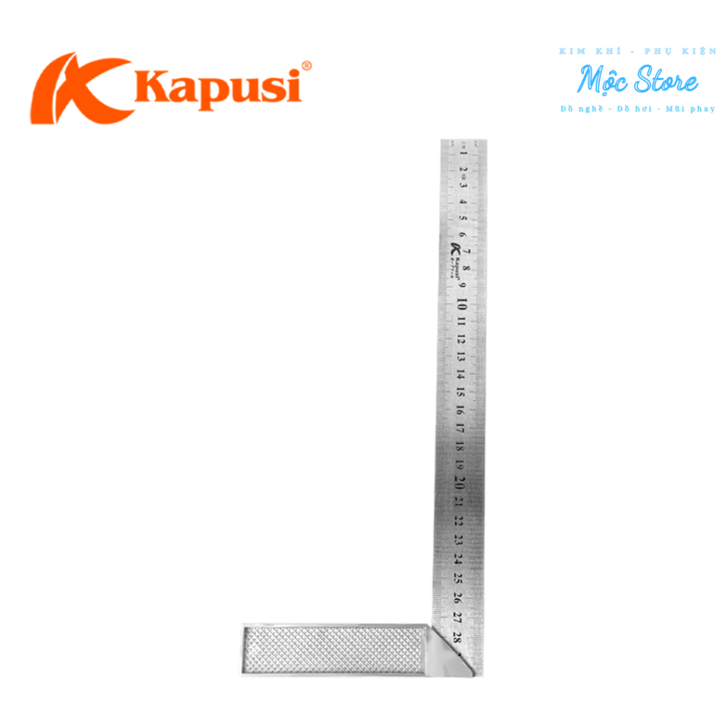 Thước ke góc vuông nhôm Kapusi Nhật Bản 30cm - 50cm , nhôm trắng chống gỉ