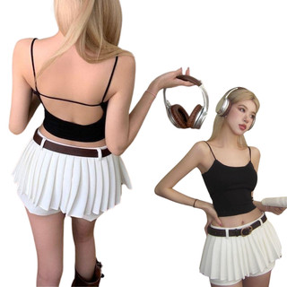 Áo Croptop Hai Dây Có Đệm Ngực , Áo 2 Dây Thiết Kế Hở Lưng Đẹp Mắt Quyến Rũ