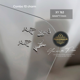 combo 10 charm bướm đính móng tay
